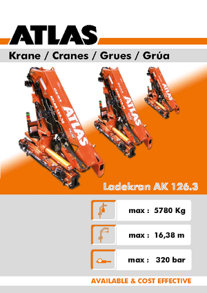 Hydraulic loading cranes Atlas AK 126.3E A1