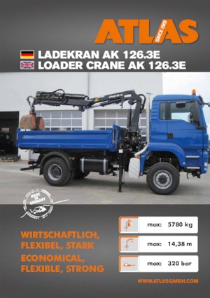 Hydraulic loading cranes Atlas AK 126.3E A3SL 