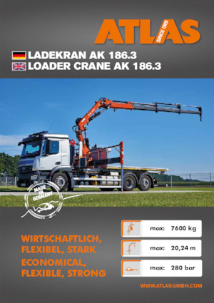Hydraulic loading cranes Atlas AK 186.3 A7 