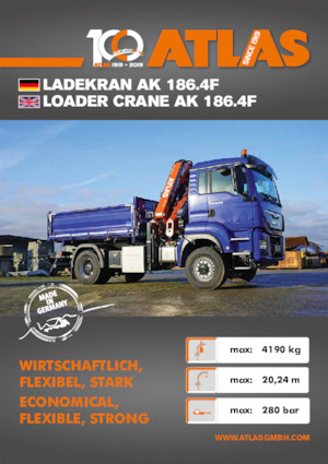 Hydraulic loading cranes Atlas AK 186.4F A3 