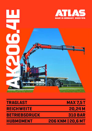 Hydraulic loading cranes Atlas AK 206.4E A1 