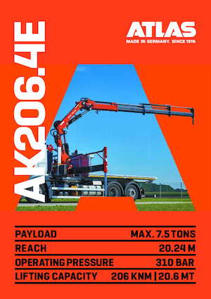 Hydraulic loading cranes Atlas AK 206.4E A1 