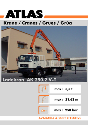 Hydraulic loading cranes Atlas AK 250.2V A21 