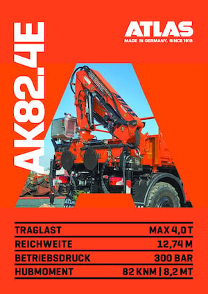 Hydraulic loading cranes Atlas AK 82.4E A5L