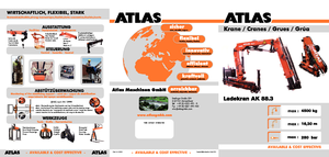 Hydraulic loading cranes Atlas AK 88.3 A3 