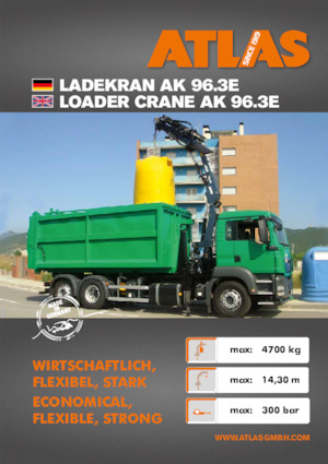 Hydraulic loading cranes Atlas AK 96.3E A1L 