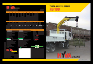Hydraulic loading cranes Hyva Crane HB 100 E2