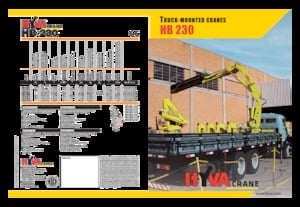 Hydraulic loading cranes Hyva Crane HB 230