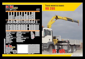 Hydraulic loading cranes Hyva Crane HB 280 E1
