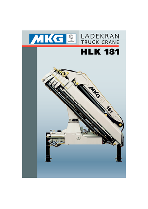 Hydraulic loading cranes MKG HLK 181 a1V