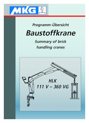 Hydraulic loading cranes MKG HLK 190 a2V 