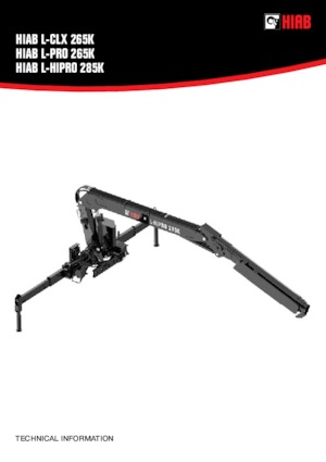 Hydraulic loading cranes Hiab L-HiPro 285K-3