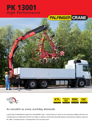 Hydraulic loading cranes Palfinger PK 13001 K B