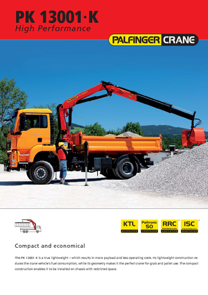 Hydraulic loading cranes Palfinger PK 13001 K B