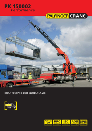 Hydraulic loading cranes Palfinger PK 150002 HPLS E