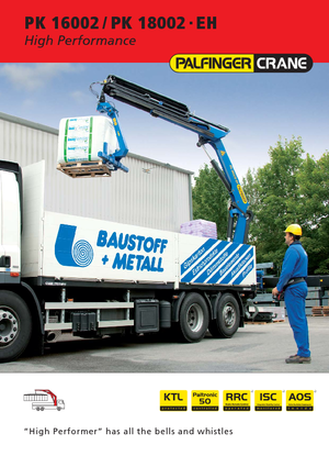 Hydraulic loading cranes Palfinger PK 16002 D