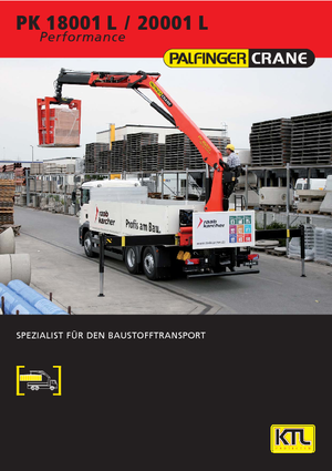 Hydraulic loading cranes Palfinger PK 18001 LAH 4