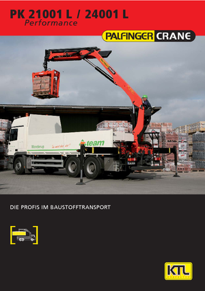 Hydraulic loading cranes Palfinger PK 21001 LBH 4