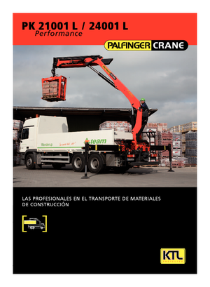 Hydraulic loading cranes Palfinger PK 21001 LBH 4