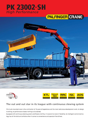 Hydraulic loading cranes Palfinger PK 23002 SH B