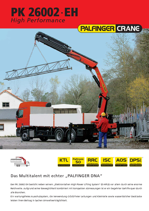 Hydraulic loading cranes Palfinger PK 26002 EH F