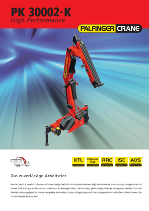 Hydraulic loading cranes Palfinger PK 30002-K A