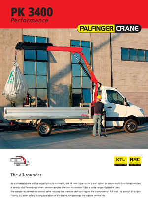 Hydraulic loading cranes Palfinger PK 3400 A