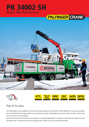 Hydraulic loading cranes Palfinger PK 34002 SH G