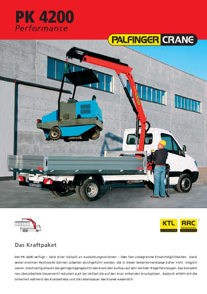 Hydraulic loading cranes Palfinger PK 4200 A