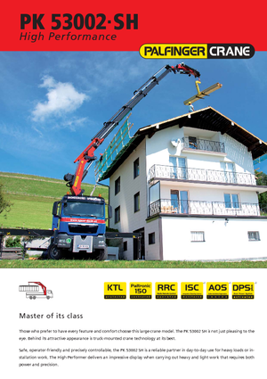 Hydraulic loading cranes Palfinger PK 53002 SH F