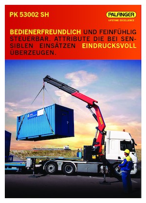 Hydraulic loading cranes Palfinger PK 53002 SH F
