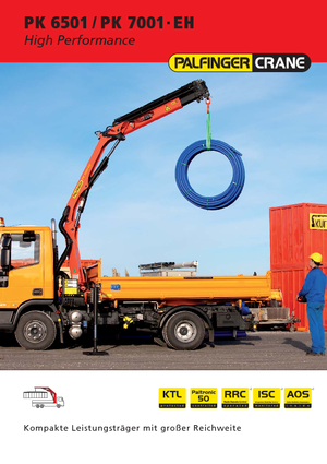 Hydraulic loading cranes Palfinger PK 6501 A