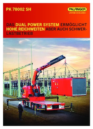 Hydraulic loading cranes Palfinger PK 78002 SH E