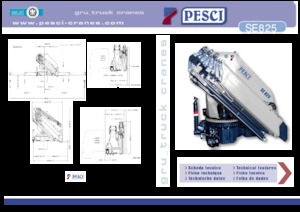 Hydraulic loading cranes Pesci SE 825