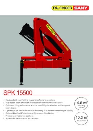 Hidrolik Vinçler Sany SPK 15500 Std. 