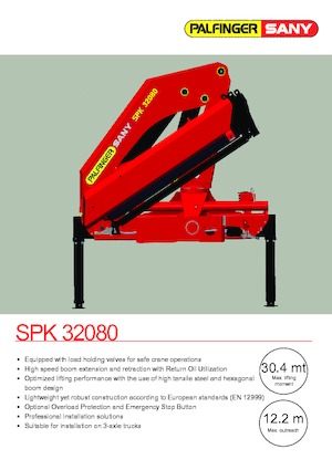 Hidrolik Vinçler Sany SPK 32500 A