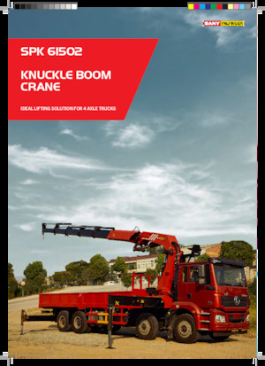 Hydraulic loading cranes Sany SPK 61502 D