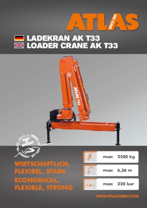 Hydraulic loading cranes Atlas T 33 A29