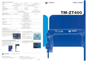 Hydraulic loading cranes Tadano TM-ZT404