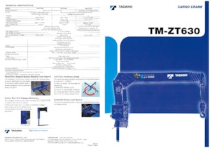 Hydraulic loading cranes Tadano TM-ZT635