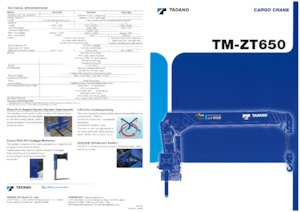 Hydraulic loading cranes Tadano TM-ZT655
