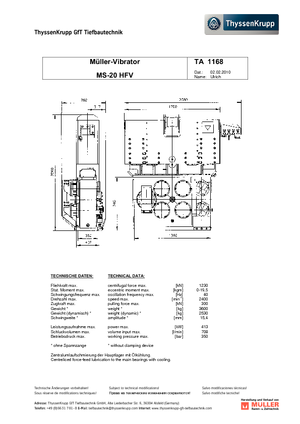Titreşimli Çekiçler Müller MS 20 HFV