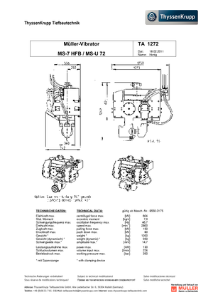Vibro Hammers Müller MS 7 HFB