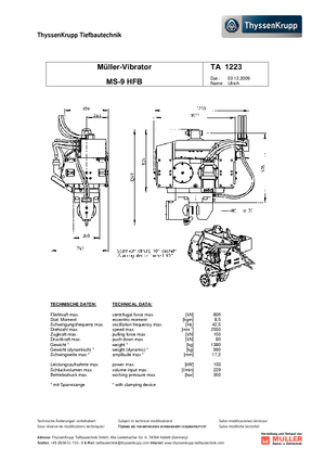 Vibro Hammers Müller MS 9 HFB