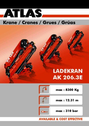 Hydraulic loading cranes Atlas AK 206.3 E A4