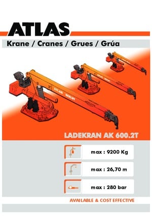 Hydraulic loading cranes Atlas AK 600.2 T A27