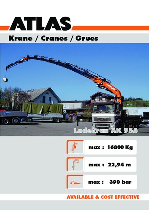 Hydraulic loading cranes Atlas AK 955 A4