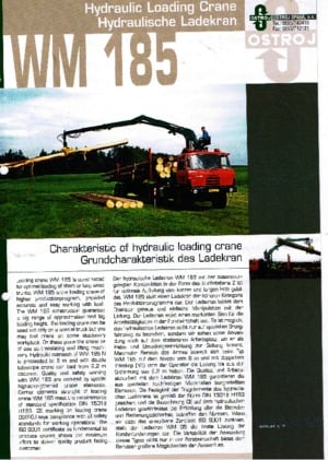 Hidrolik Vinçler Ostroj WM 185 NT