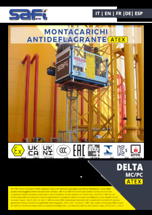 Endüstriyel asansörler Safi DELTA MC/PC ATEX