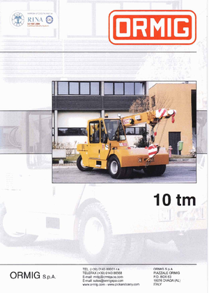 Industrial mobile cranes ORMIG 10 tm